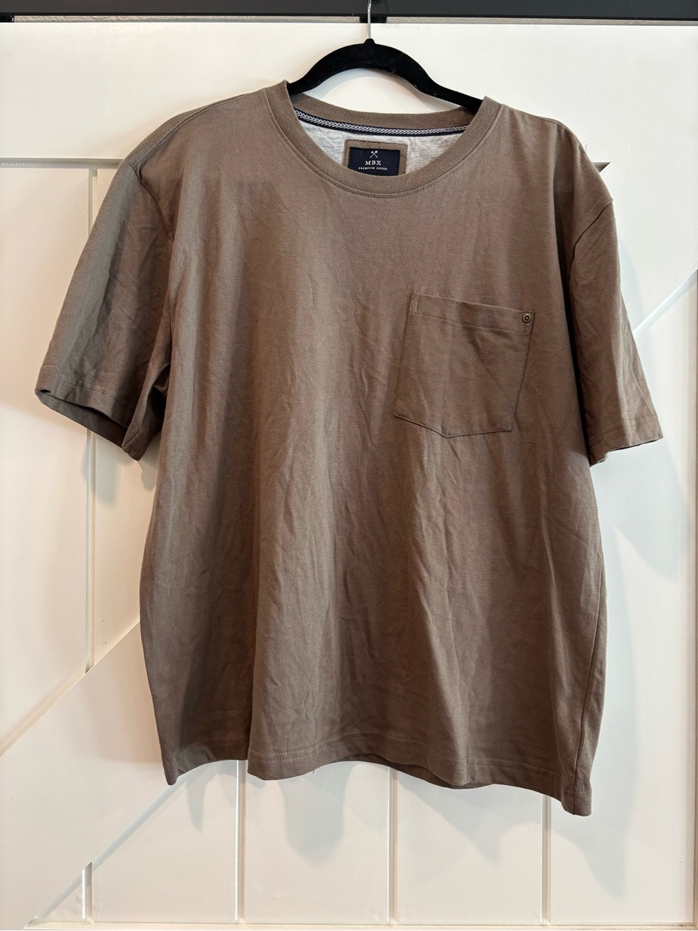 MBX Premium Goods Men's XL Brown Pocket T-Shirt Short Sleeve Crew Neck GUC